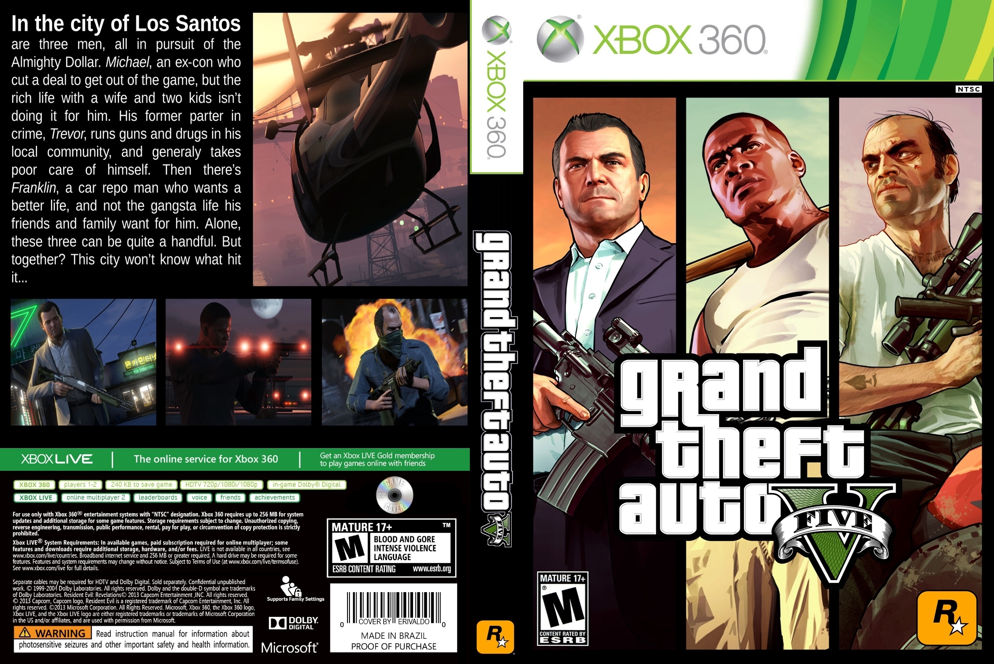 Grand Theft Auto V Xbox 360 Ultra Capas grand-theft-auto-v-xbox-360-ultra-capas